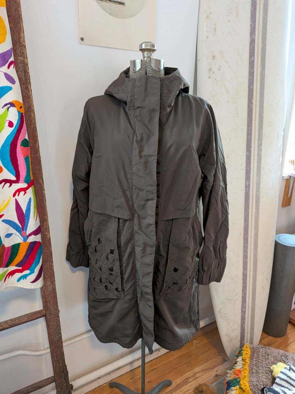embroidered lululemon raincoat